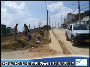 Construcción red de acueducto - Sector Arauquita