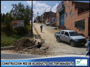 Construcción red de acueducto - Sector Arauquita