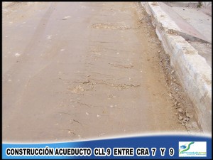 Construcción acueducto Cll 9 entre Cra 7 y 9