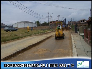 Recuperación de calzada - Cll 9 entre Cra 8 y 10