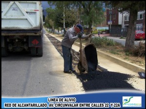 Línea de alivio red de alcantarillado Av. Circunvalar