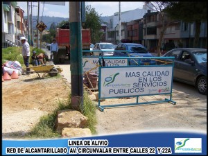 Línea de alivio red de alcantarillado Av. Circunvalar