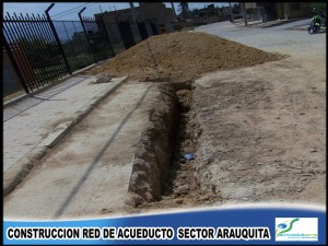 Construcción red de acueducto - Sector Arauquita